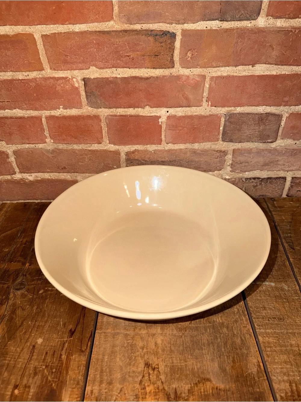 Pampered Chef Versatile Cream Ceramic Serving Bowl Large Cooking Made USA